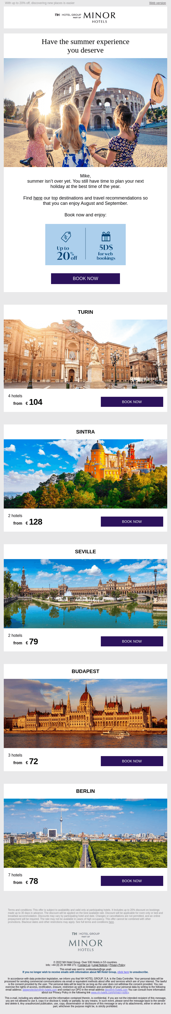 Mike, it’s never too late to go on holiday 😎