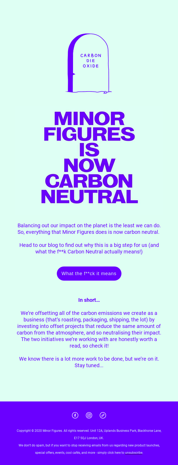 Minor Figures is now carbon neutral!