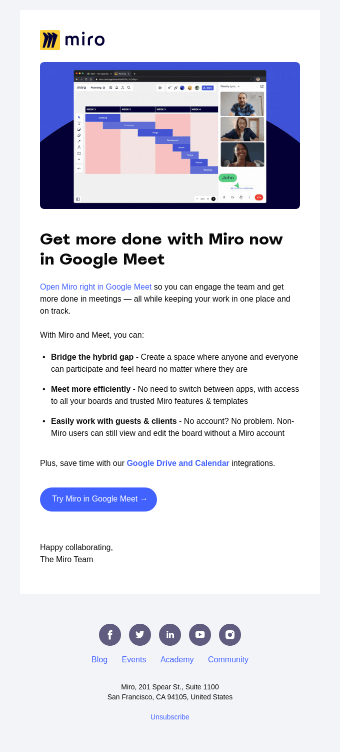Miro + Google Meet: Better Together
