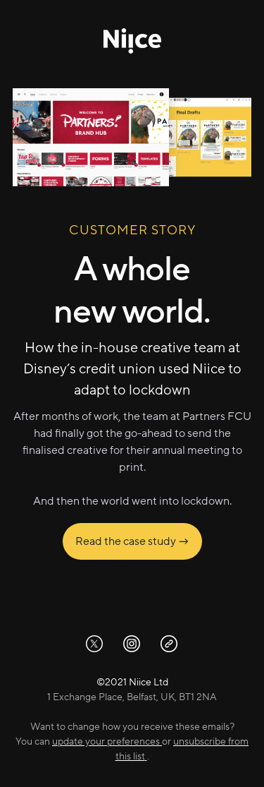 ✨ A brand hub for Disney’s credit union