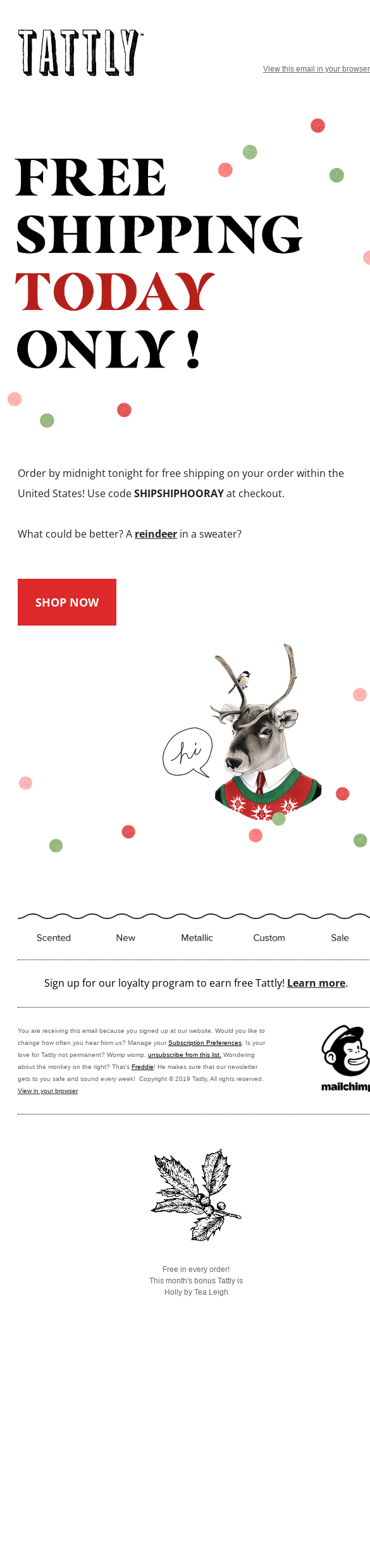 💌 Free Shipping Day!