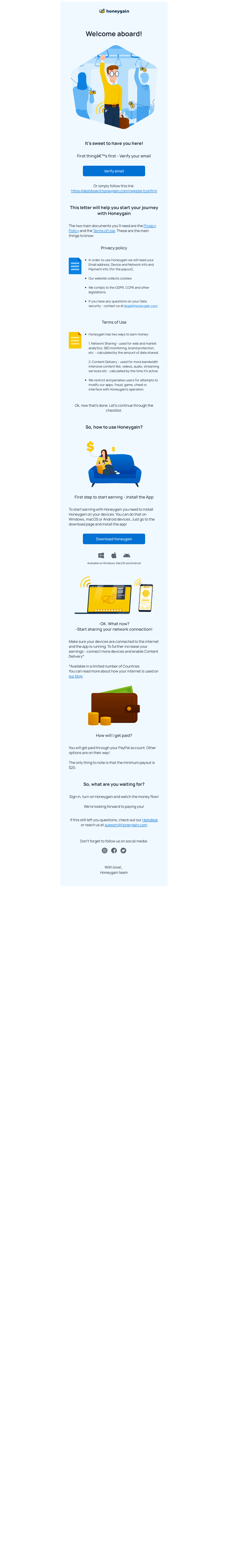  🎉🎉So sweet of you to join Honeygain! 🏆🏆