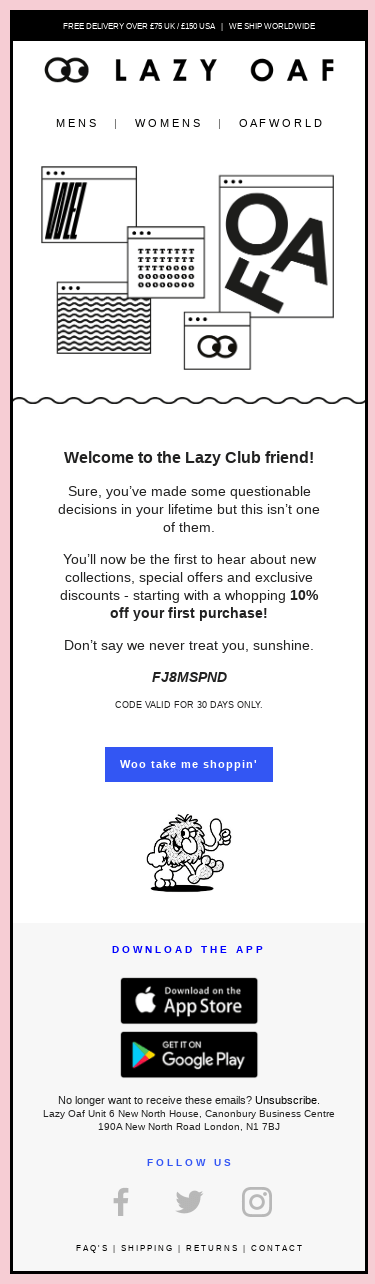 Thanks For Signing Up! Here's 10% Off Your First Order 🙃