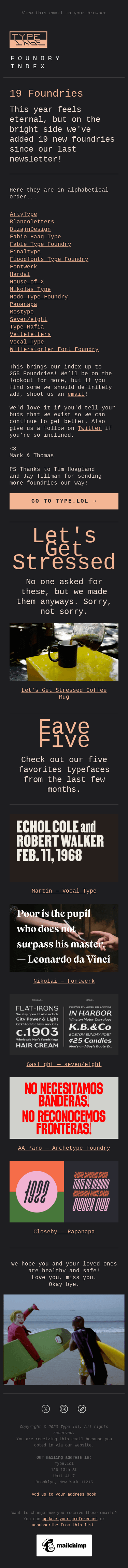 🔠 Type Foundry Index Update 007