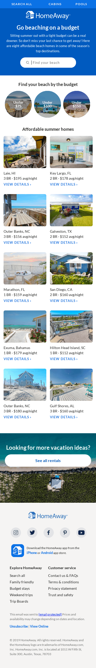 10 beautiful beach homes at budget prices