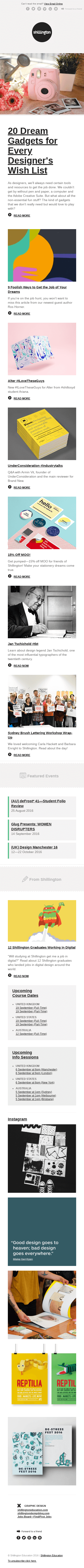 20 Gadgets for Every Designer’s Wishlist, UnderConsideration #industrytalks, 15% Off MOO and 12 Grads Working in Digital