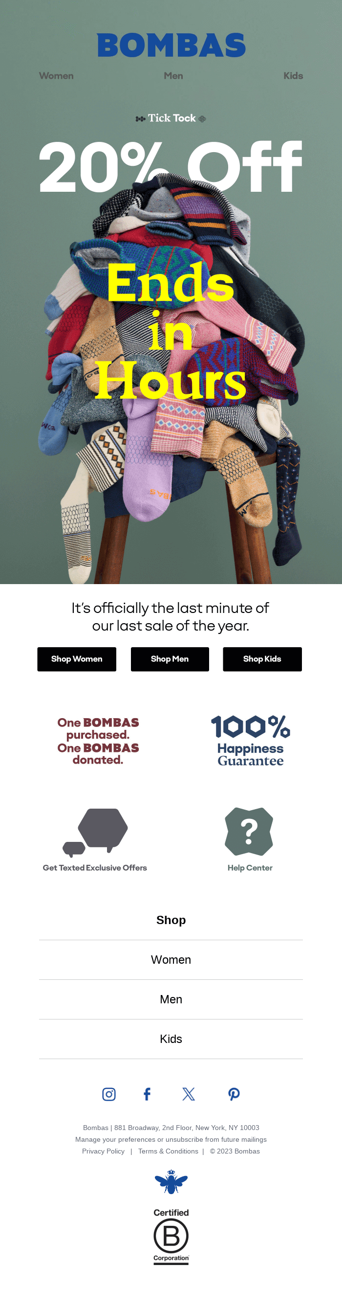 20% Off: Down to the Wire ⌛