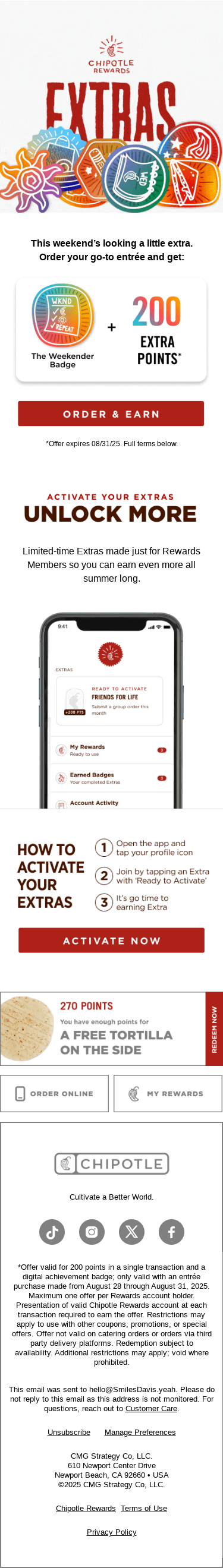 200 extra points to kick off the weekend