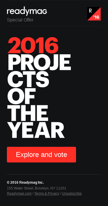 2016: Projects of the Year