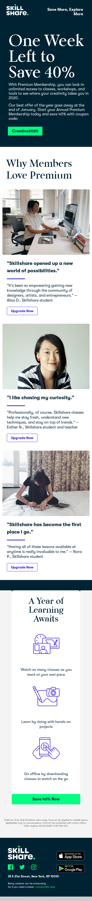 40% Off Creative Exploration