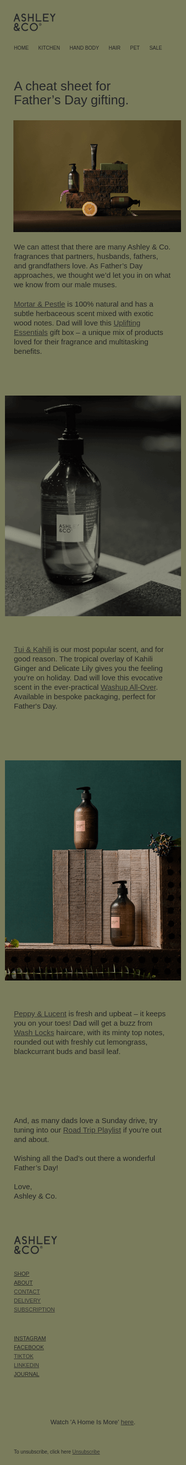 A cheat sheet for Father’s Day gifting.