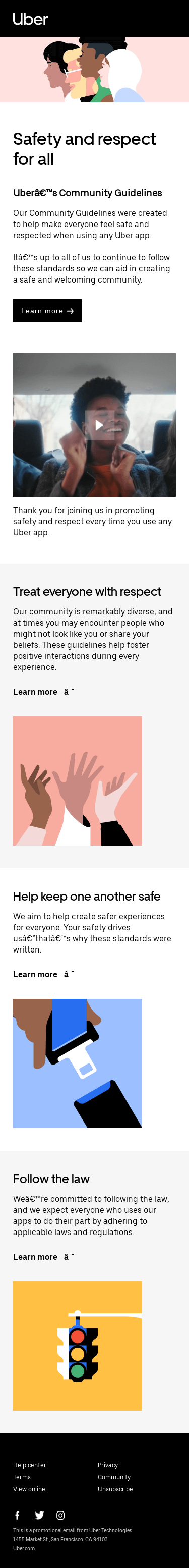 A commitment to safety and respect for all