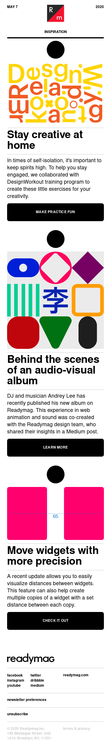 A design ‘workout’ and distances between widgets