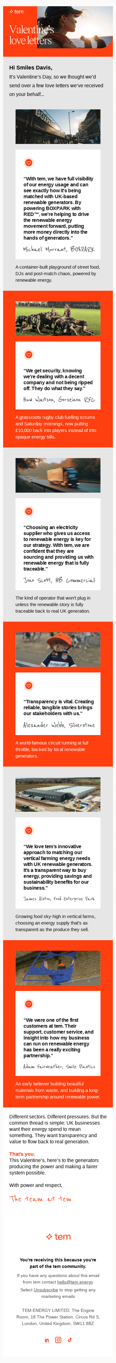 A few love letters this Valentine’s Day