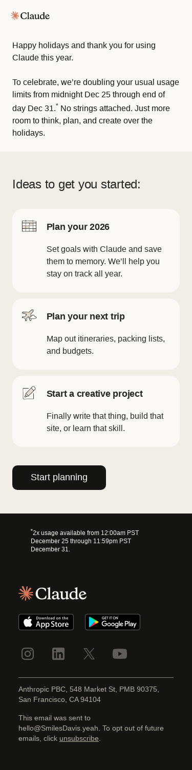 A holiday gift for you