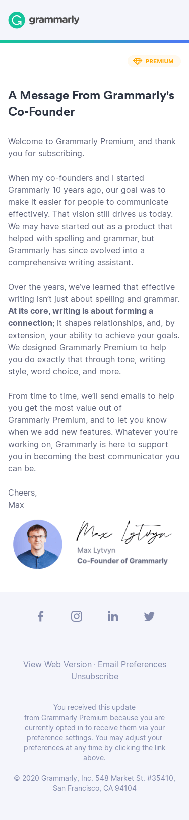 A Message From Grammarly's Co-Founder, Max Lytvyn