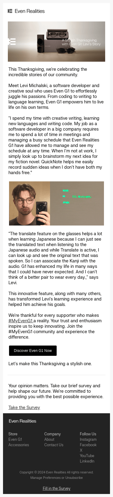 A Stylish Thanksgiving with Even G1: Levi's Story