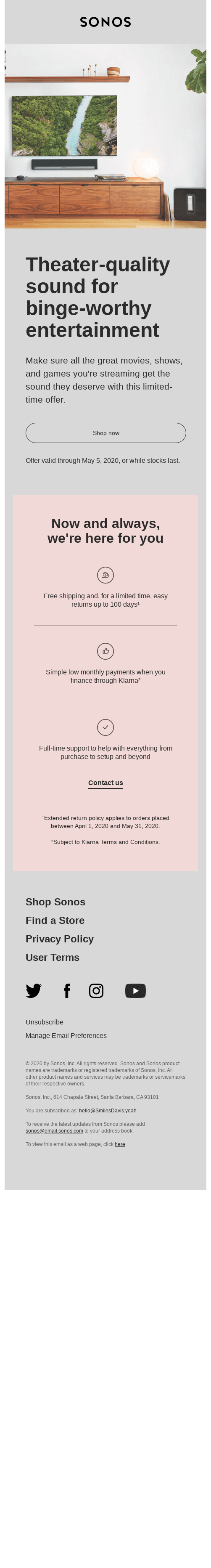 A very special offer on Playbar and Sub