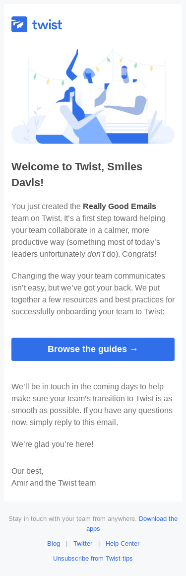A warm welcome to Twist!