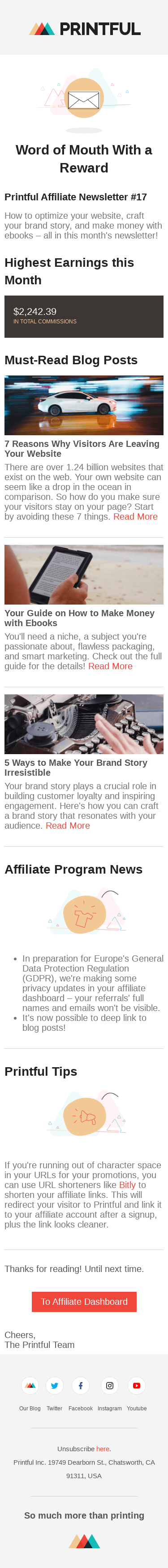 Affiliate Newsletter #17