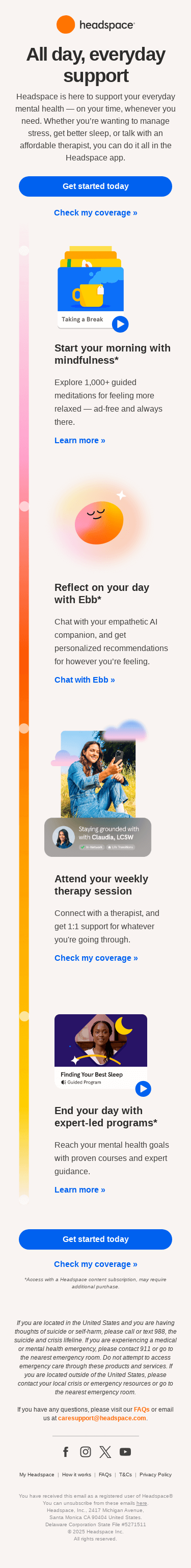 All day, everyday support