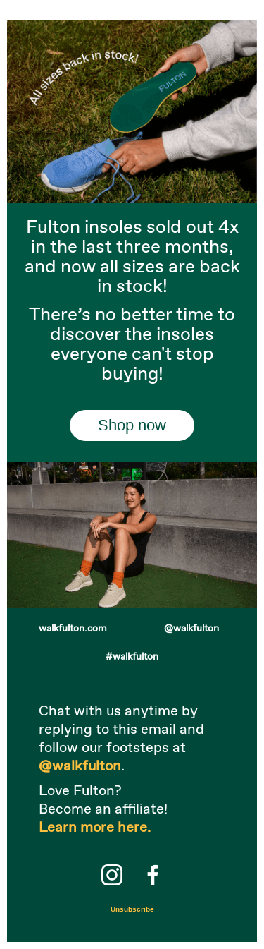 All sizes are back in stock! 🏃🏻‍♀️ (for now!)