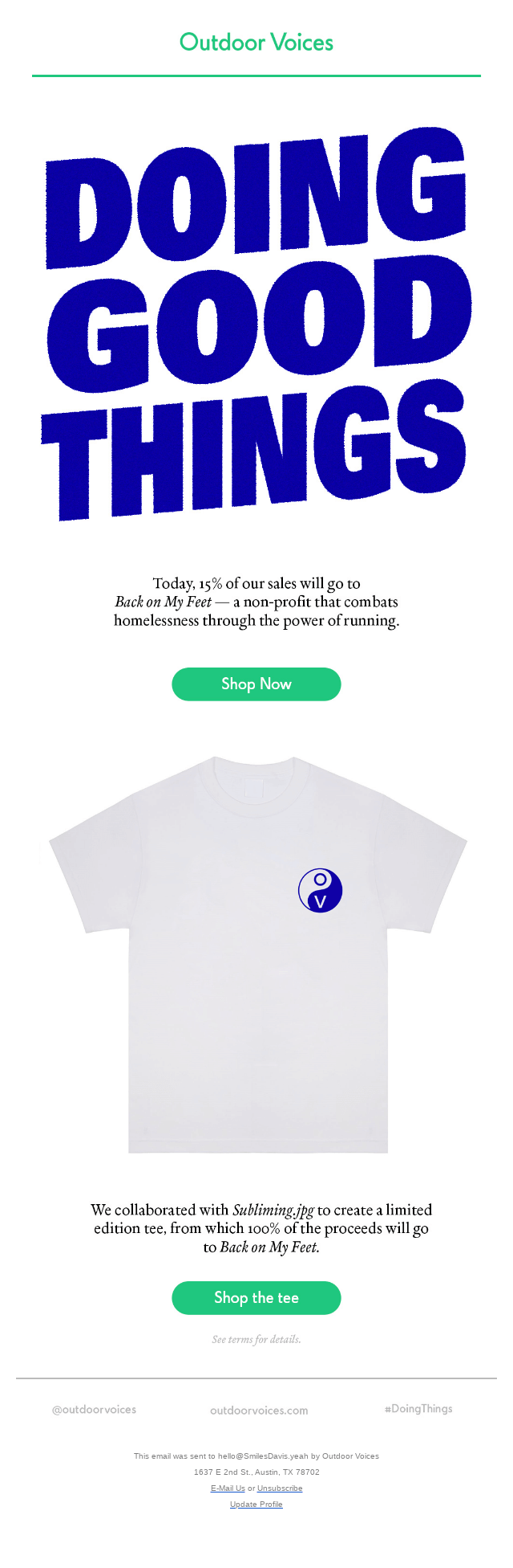 An email for a great cause