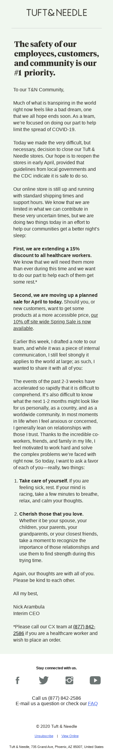 An Update from our CEO