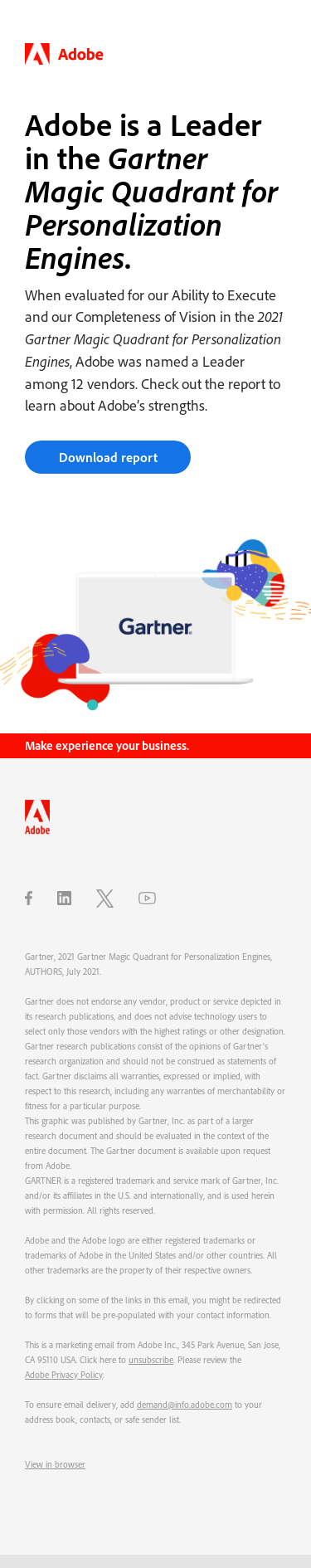 [Analyst report] See why Adobe is a personalization engine Magic Quadrant Leader
