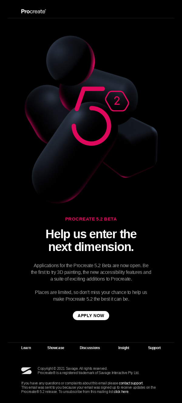 Apply for the Procreate 5.2 Beta now ✨