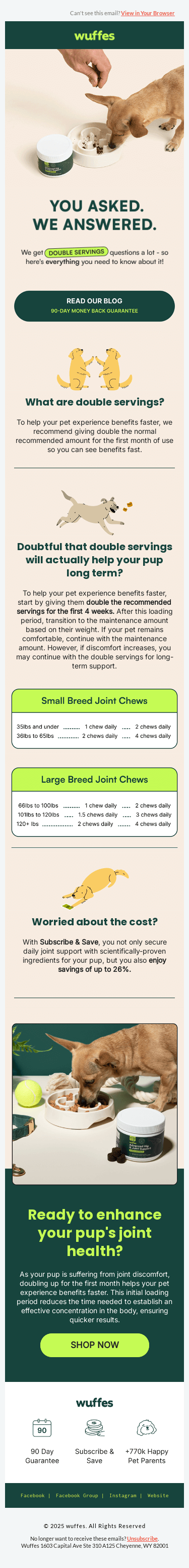 Are double servings needed for your pup?