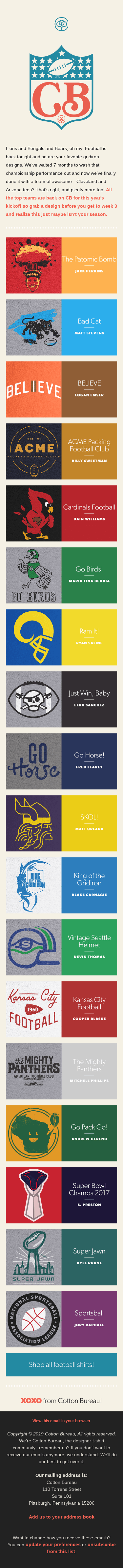 Are you ready for some football (tees)!