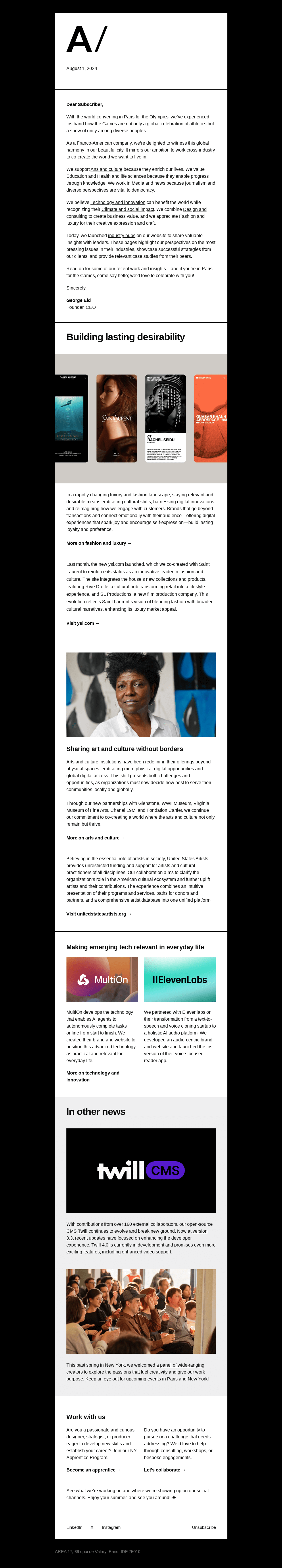 AREA 17 — Industry insights and recent work