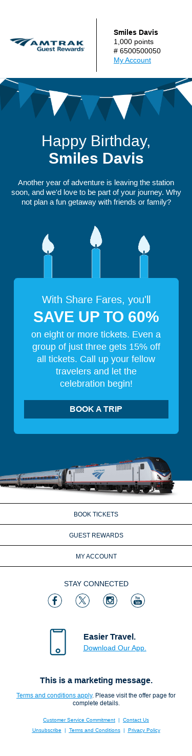 Arriving Now: Your Birthday!