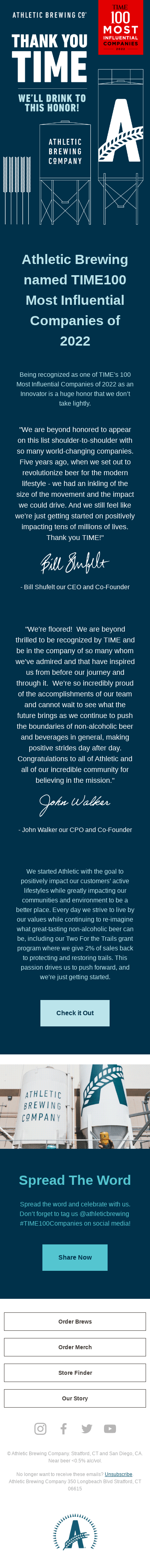 Athletic Brewing named TIME 100 Most Influential Companies