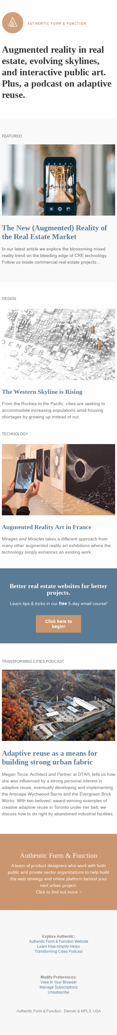 Augmented reality in real estate, evolving skylines, and interactive public art.