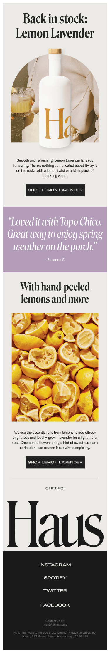 Back in stock and ready for spring