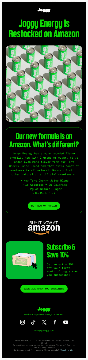 Back In Stock on Amazon