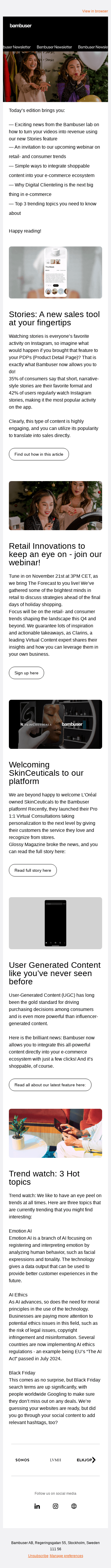 Bambuser Newsletter | Two new sales tools and a webinar you don’t want to miss