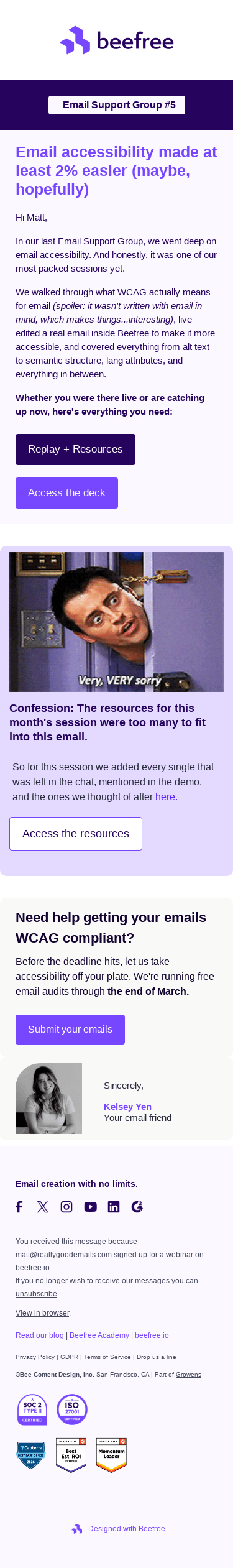 Your Email Support Group #5 Recap