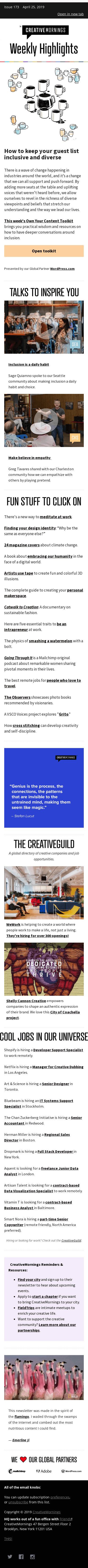 ~ Being inclusive is a daily habit ~