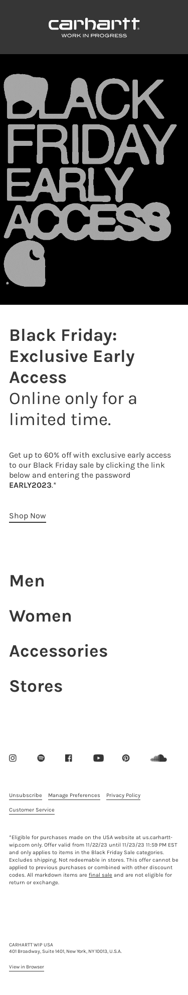 Black Friday: Early Access