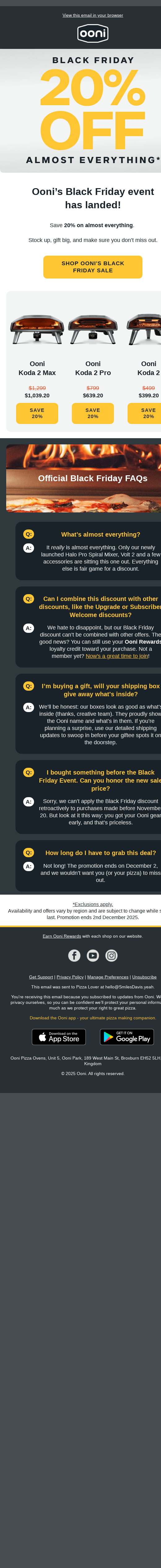 Black Friday is Here – Save 20% on Almost Everything!