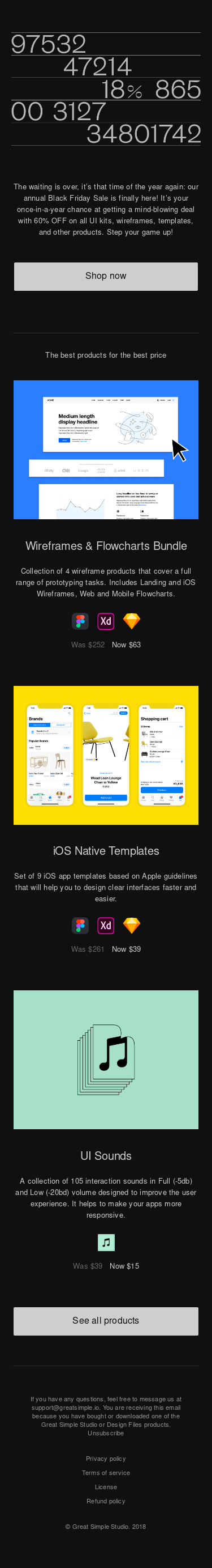 🔵 Black Friday is now! 60% off on all products