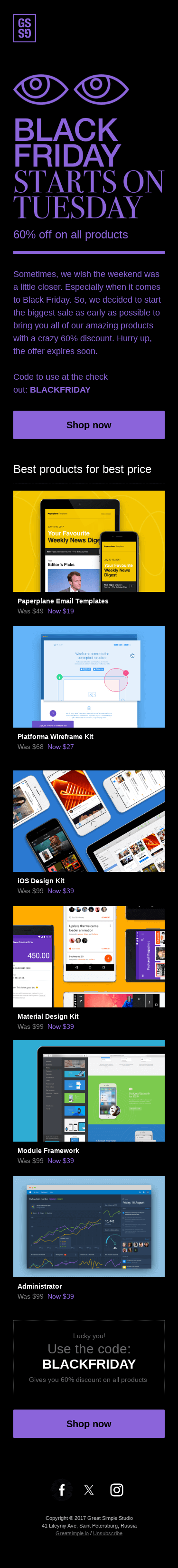 💸 Black Friday Starts Today! 60% off on all products