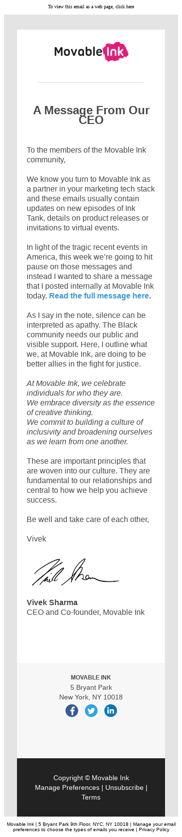 Black Lives Matter - A message from Vivek Sharma