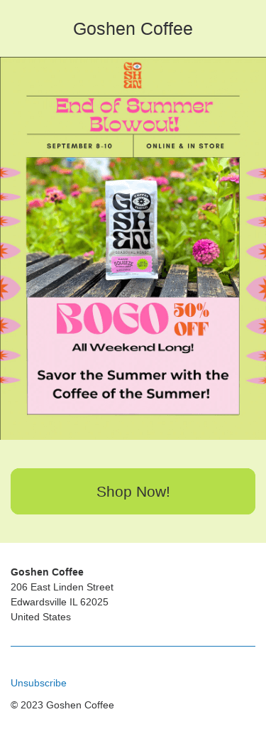 BOGO 50% SUMMER