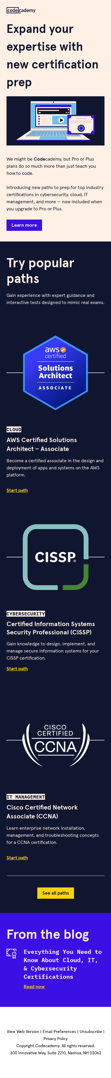 Boost your career with NEW certification prep