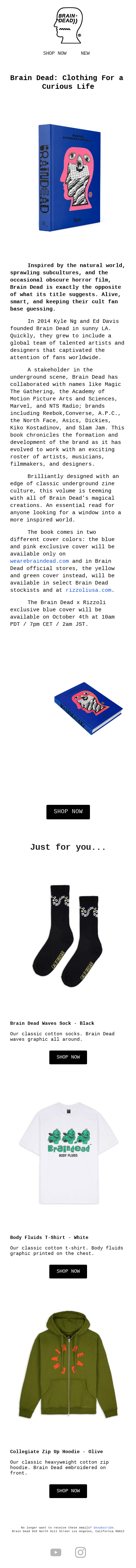 Brain Dead: Clothing For a Curious Life