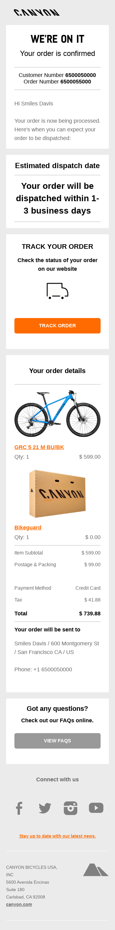 Canyon Bicycles Inc. - 6500055000